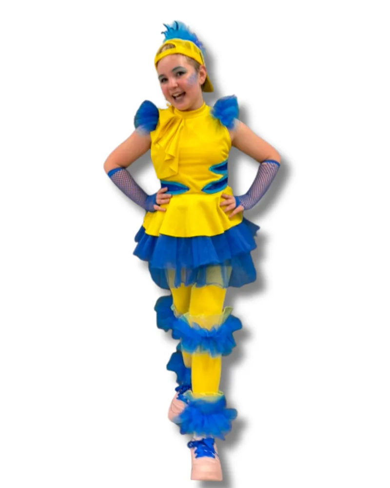Flounder-Inspired Yellow & Blue Theatre Costume